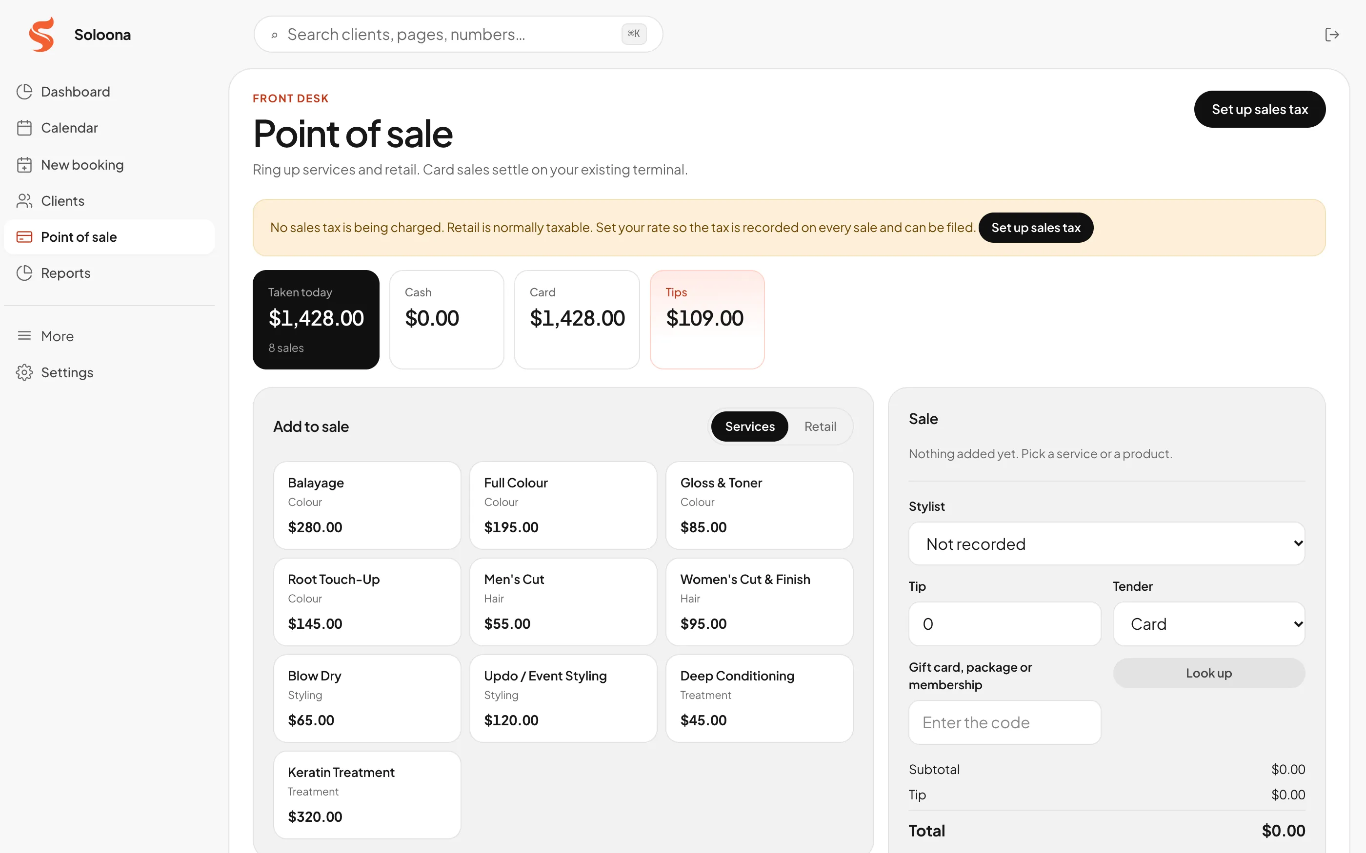 Soloona point of sale